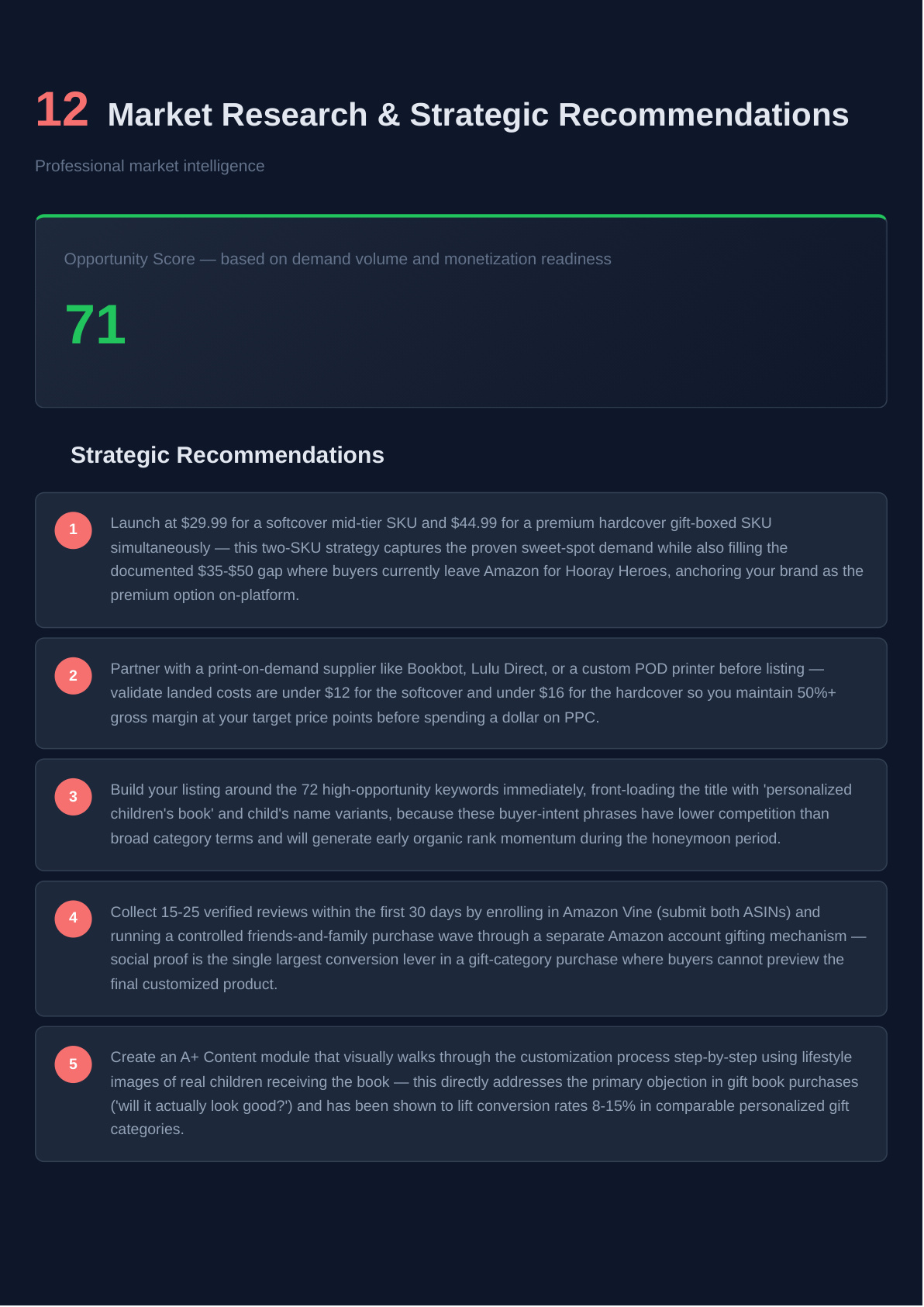 Strategic recommendations